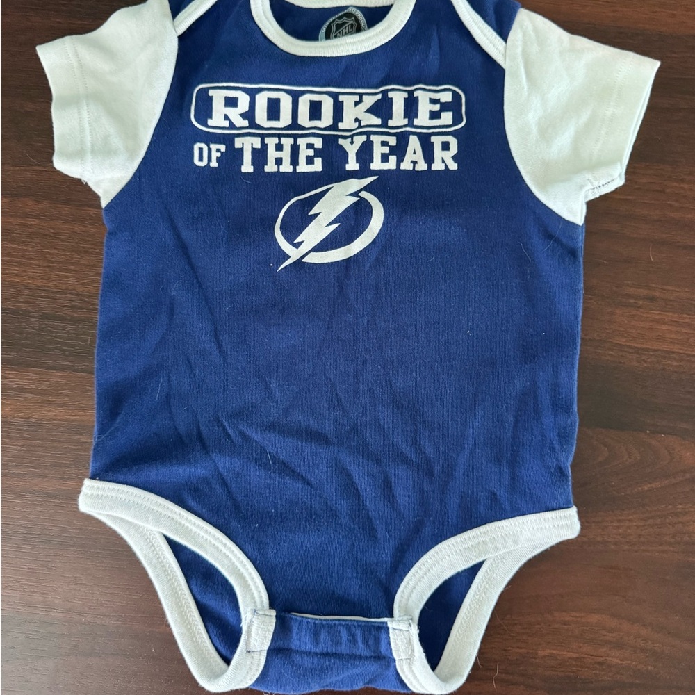 NHL Blue and White Baby Onesie